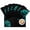 Turquoise, variant on Blue Rose Placemats for Dinning Table Set of 4, Vintage Abstract Garden Flower Floral Black Burlap Kitchen Place Mats Waterproof Cloth Table Mats, Indoor Outdoor Placemats Easy Clean Dinner Decor