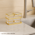 thumbnail image 4 of Organizador Moderno y Elegante de Metal Dorado con Acrílico Transparente, Multifuncional para baño, cocina Tocador con Estilo Sofisticado y Versátil para Decorar y Ordenar., 4 of 5