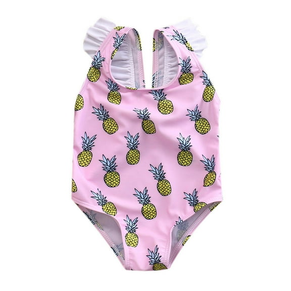 Styles I Love Infant Baby Girl Pineapple Cactus Printed One-Piece Swimsuit Summer Beach Bathing Swimwear (Pineapple, 100/2-3 Years)