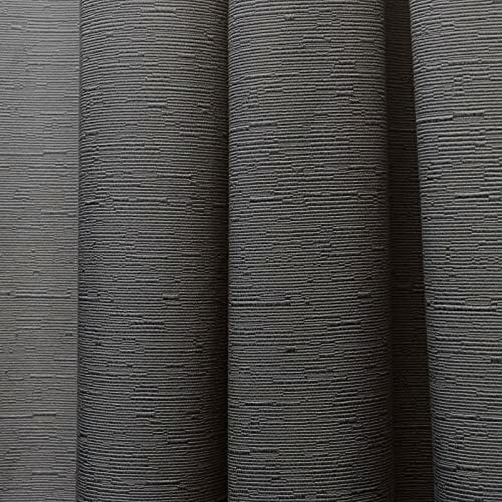 Nicole Miller New York Sawyer Cotton Blend Grommet Top Light Filtering Curtain Panels, 52"x96", Gunmetal, Set of 2