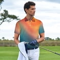 thumbnail image 3 of Balery yellow orange and teal Camisa Polo de Hombre con Estampado, de Manga Corta y Tejido Medio, Camisa Tipo Golf Polo-3X-Large, 3 of 6