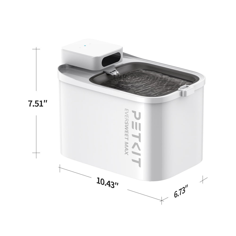 PETKIT EVERSWEET MAX Cordless Cat Water Fountain, 105 fl oz/3L Automatic Pet Water Dispenser for Cats, Dogs - Includes Replacement Filters