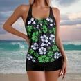 thumbnail image 1 of Trajes de Baño Mujer Traje de Baño Tankini Sexy Para Mujer, Conjunto de 2 Piezas, Sin Espalda, Con Tirantes Ajustables, Estampado, Ropa de Playa, 1 of 5