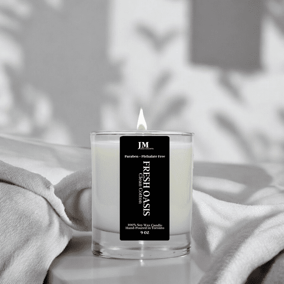 Clean Cotton Soy Wax Candle with Wooden Wick