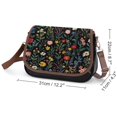 thumbnail image 2 of Dark Floral Textile Beautiful Design Vintage Crossbody Bag For Women Medium Leather Hobo Bags Shoulder Bag Classic City Leather Satchels, 2 of 8