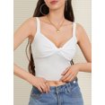 thumbnail image 5 of Michellecmm  Women Camisole Solid Color V Neck Summer Spaghetti Strap Tank Tops, 5 of 9