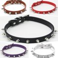 thumbnail image 1 of Cheers Collier Ajustable en Faux Cuir avec Rivets et Clous pour Chiot Chat Chien, 1 of 6