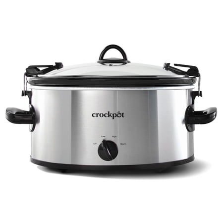 Crock-Pot Cook & Carry 6-Quart Oval Portable Manual Slow Cooker  Stainless Steel SCCPVL600S