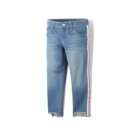 The Children'S Place Glitter Side Stripe Skinny Jean (Big (Best Place For Skinny Jeans)
