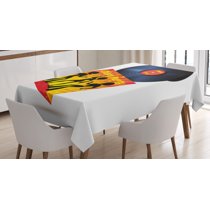 70s Party Decorations Tablecloth Vinyl Record Cover With Disco