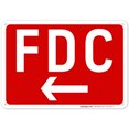 thumbnail image 1 of FDC Left Arrow Sign, Red Background,, 1 of 1