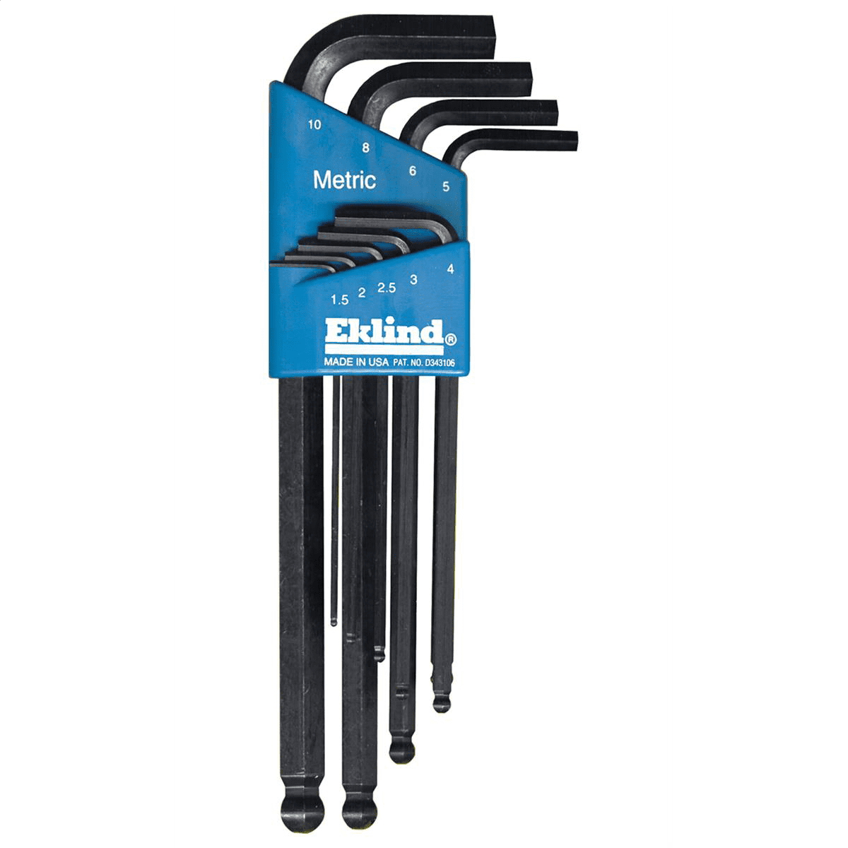 Eklind Tool 13609 9 Piece Metric Long Ball End Hex-L Hex Key Set
