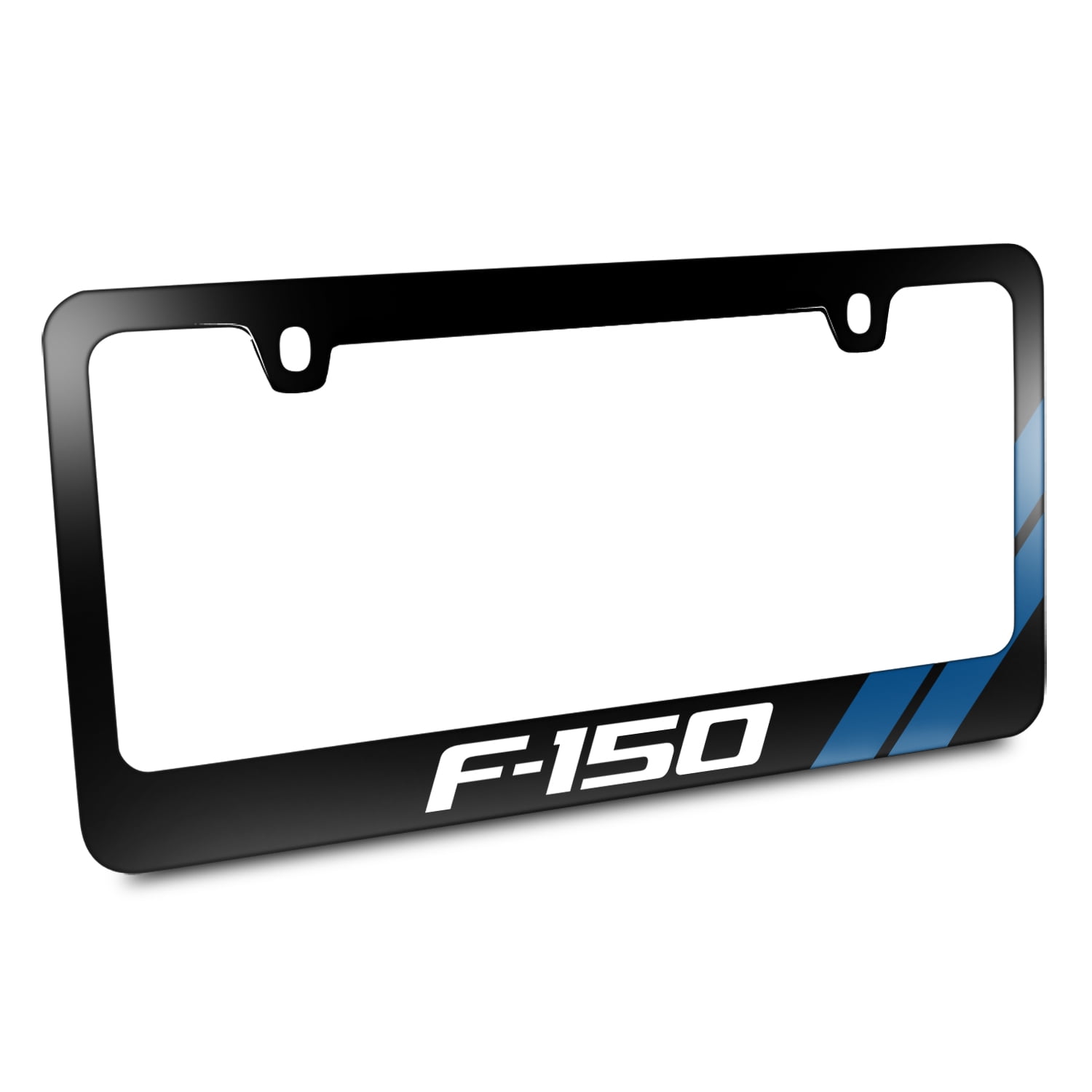 Mach 1 Black Stainless Steel License Plate Frame | Rust-Proof With Anti-Theft Caps
