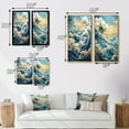 thumbnail image 4 of Designart "Waves in Kinetic Blue III" Kinetic Art Wall Art Set Of 2 - Teal Beach Canvas Set For Living Room Decor, 4 of 7