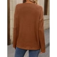thumbnail image 2 of Plebaso Women's Casual Sweater Tops Lightweight Knit Long Sleeve Button V Neck Tunic Shirts for Women, 2 of 5