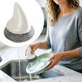 thumbnail image 2 of Cast Iron Cleaner Scrubber with Detachable Handle,Kitchen Scrub Brush ,Scrubber For Cookware,Scrubbing Sponge Scrub Brush to Clean Pan,Skillet,Grill,Sinks,2.36x3.54 inch(White), 2 of 6