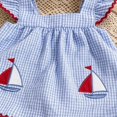 thumbnail image 5 of UngA Summer Clothes for Toddler Baby Girl 3 6 12 18 24 Months 2T 3T 4T 5T Girls Outfits Sleeveless Ruffle Dress Tops and Shorts Clothing Sets(Blue,2-3 Years), 5 of 7