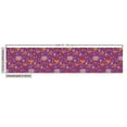 thumbnail image 3 of Floral Fabric by the Yard, Garden Flowers Retro Style Scandinavian Pattern Spring Season, Decorative Upholstery Fabric for Sofas and Home Accents, Purple Orange by Ambesonne, 3 of 5