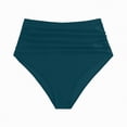 thumbnail image 4 of NOLDARES Women High Waisted Bikini Bottoms Tummy Control Swimsuit Bottom High Cut Bathing Suit Swim Bottom(Navy,L), 4 of 5