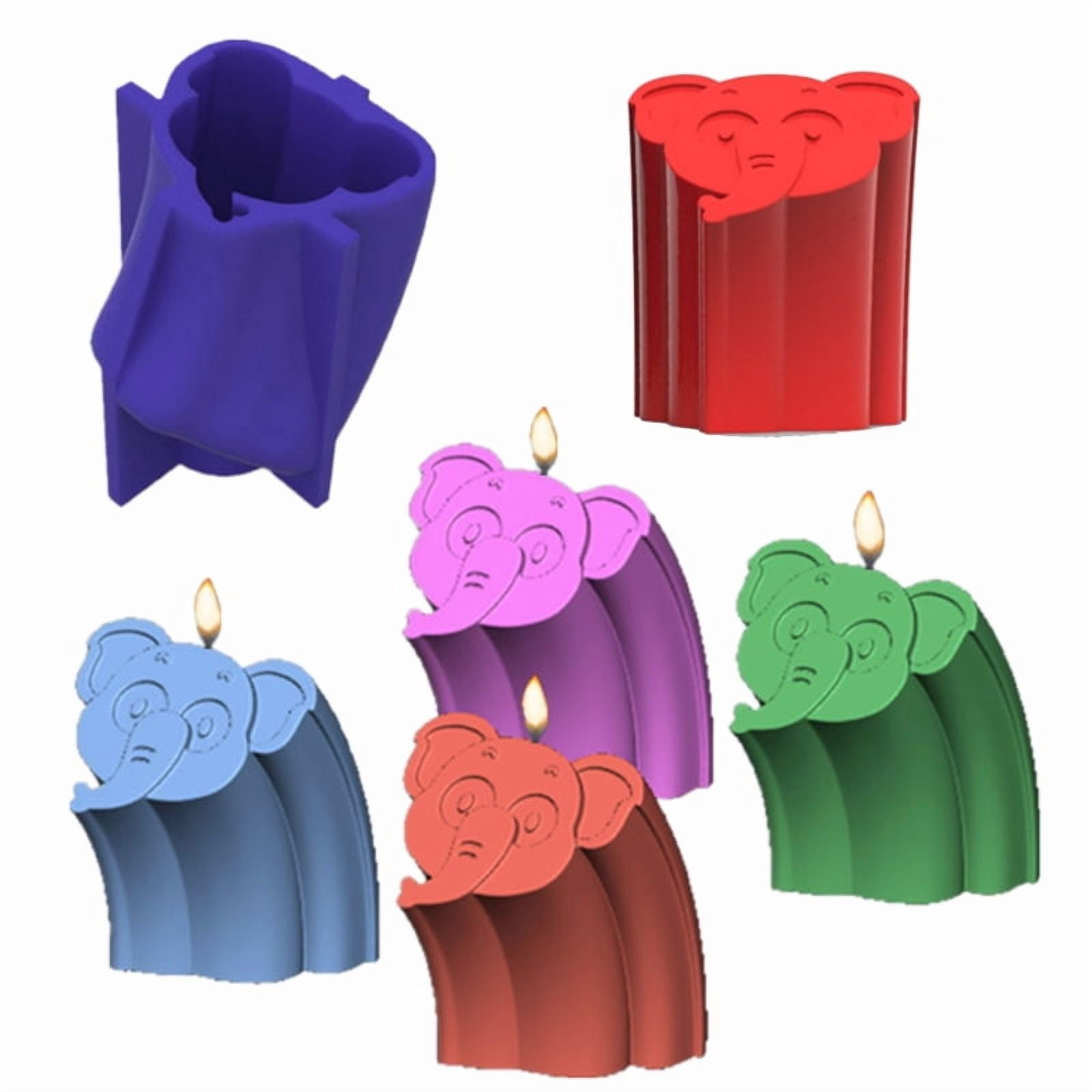 3D Elephant Face Home Decorations Resin Mold Ornaments Casting Silicone Mould