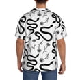 thumbnail image 3 of Sikiie Hand Drawn Snake Men's Wrinkle Free Untucked Cuban Shirt Business Casual Button Down Shirts Short Sleeve ShirtLarge, 3 of 5