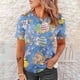 thumbnail image 4 of Camisetas de cuello redondo para mujer, camisetas con estampado de conejo de Pascua, camisetas de manga corta, blusas Fridja  bn1743, 4 of 7
