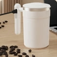 thumbnail image 4 of Stainless Steel Magnetic Electric Coffee Mixer Cup, with Temperature Display , Automatic Self-Stirring Mug, Reusable Mixing Cup for Home Office Travel Coffee Milk Tea Use (White), 4 of 9