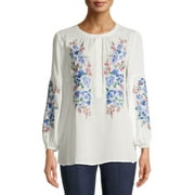 The Pioneer Woman Long Sleeve Scoop Neck Tunic Top