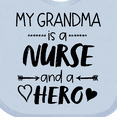 thumbnail image 4 of Inktastic My Grandma is a Nurse and a Hero Boys or Girls Baby Bib, 4 of 4