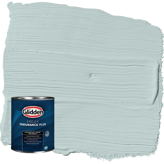 Glidden HEP Babbling Brook / Green Semi-Gloss Exterior Paint with Primer, 1 Quart