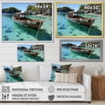 thumbnail image 4 of Designart "Tranquil Waters of Krabi's Coastal Cradle II" Coastal Framed Wall Art - Coastal Blue Coastal Beach Entryway Framed Wall Art Print, 4 of 6