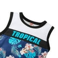 thumbnail image 3 of Uccdo 0-2Y Summer Toddler Boys Floral Print Outfits Set Baby Sleeveless Tank Top + Shorts Beachwear, 3 of 4