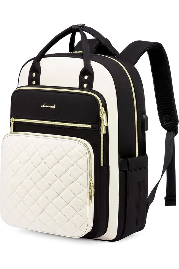 Laptop Backpack Purses for Women,Nurse Teacher College Work Study Commuter Bag with 15.6 inch Laptop Compartment,Lightweight Travel Casual Daypacks With USB Port