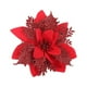 thumbnail image 2 of Flor artificial, decoración de plástico con purpurina, adorno de belleza rojo rojo, 2 of 7