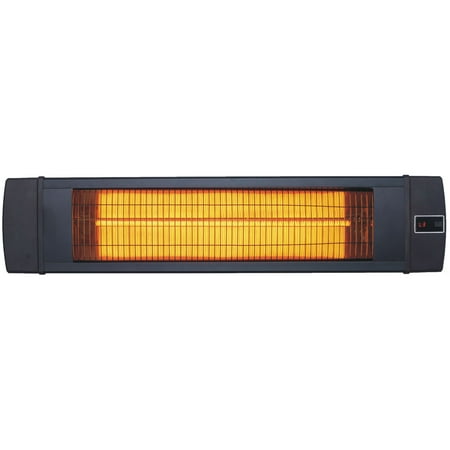 Hanover 34.6-In. Wide Electric Carbon Infrared Heat Lamp with Remote Control, Black