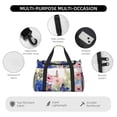 thumbnail image 4 of Disketp Butterfly And Flowers Bolsa de Viaje Tipo Duffle, Bolso de Mano para Fin de Semana para Mujer, Bolsa de Gimnasio Ligera para Hombre, Esencial para Viajes, 4 of 7