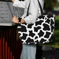 thumbnail image 4 of Wukai Cow Print Black White Print Zipper Bag,large Beach Tote Bag,Waterproof Sandproof Bag,Grocery and Picnic Tote Travel Bag, 4 of 5