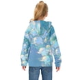 thumbnail image 4 of DIXRUYEE Youth Hoodie Pullover Sweatshirt Aqua Glowing Printed, 4 of 9