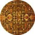 thumbnail image 1 of Ahgly Company Machine Washable Indoor Round Animal Yellow Traditional Area Rugs, 7' Round, 1 of 4