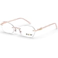thumbnail image 1 of LUFF Rimless Reading Glasses for Women Blue Light Blocking Lightweight Metal Classic Computer Readers Anti Eyestrain Case, 1 of 8