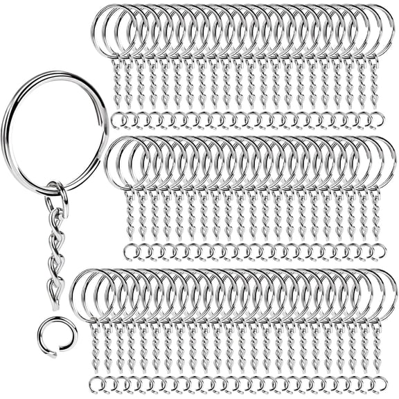 120pcs Split Keychain Rings Sets, 1inch, Keychain Making Supplies, Key Chain for Crafts, Key, Car