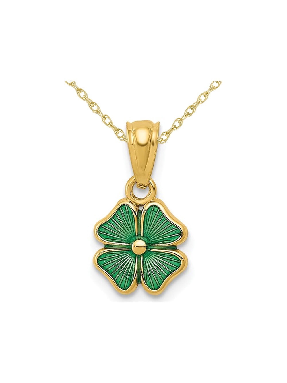 ミリメート Popular 4 Leaf Clover Necklace 18k Real Gold Pendant Natural — free download