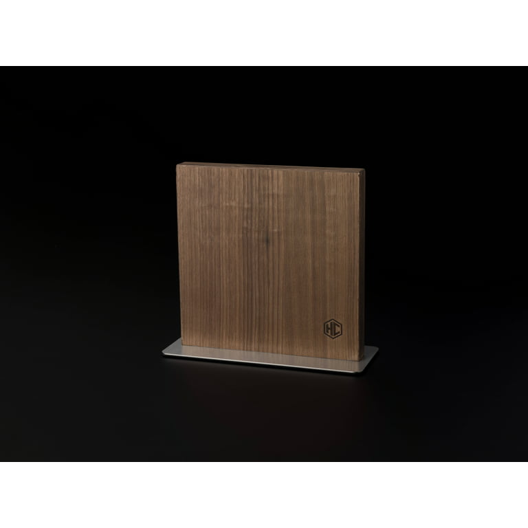 HexClad Magnetic Walnut Knife Block Holder with Strong Enhanced Magnets for  Multipurpose Storage in the Home and Kitchen