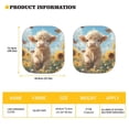 thumbnail image 5 of KUIFORTI Highland Cow Sun Shade for Car Windshield, Sunflower Butterfly Print Car Window Shades for Front Window, Sun Blocker for Car Sedans SUV Truck, Protect Your Vehicle from UV Heat, 5 of 5