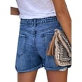 thumbnail image 2 of Gvmfive Women Fashion Ripped High Waist Stretchy Denim Jean Shorts, 2 of 3