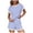 Blue, variant on Mnuaqn Two Piece Sets for Women Summer Lounge Short Sets Cap Sleeve Crew Neck Sweatsuit with Pocket XS-2XL Pink for Size XL