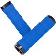 thumbnail image 1 of Puños de manillar de bicicleta, puños de espuma antideslizantes súper suaves con bloqueo de aluminio Cubiertas a prueba de golpes Equipo de ciclismo Mtb (Azul). Afortunado Sencillez, 1 of 3