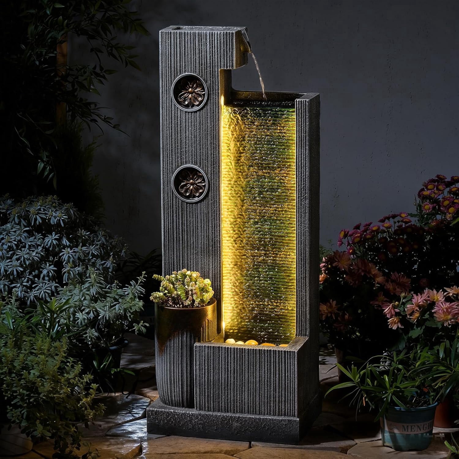 Hi-Line Gift, LED Lights Metal Rainfall Fountain, 79541, Indoor
