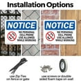 thumbnail image 3 of (2 Pack) No Personal Cell Phone Use Allowed OSHA Notice Sign 24 Inch X 18 Inch Indoor / Outdoor Rust-Free Aluminum Metal Signs for Workplace, Workshop, and Construction Site, Made in, 3 of 8