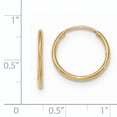 thumbnail image 2 of 10K Yellow Gold Polished Endless Tube Hoop Earrings, 2 of 6